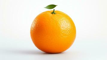 orange frukt isolerat på vit bakgrund. hela orange citrus- frukt, ai generativ foto