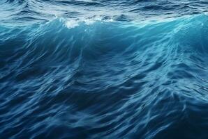 skön blå vågor vatten bakgrund. generativ ai foto