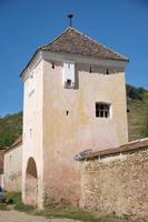 befäst kyrka i Biertan, Sibiu, Rumänien, september 2020 foto