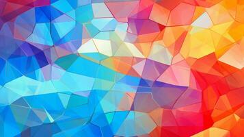 färgrik abstrakt bakgrund med triangel former. generativ ai foto