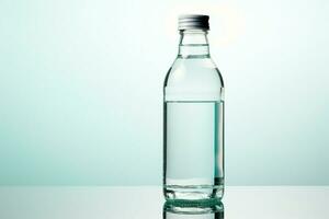 isolerat vit bakgrund ställer ut en 3d vatten flaska i levande illustration ai genererad foto