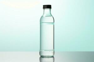 obefläckad 3d tolkning en vatten flaska står ensam på vit ai genererad foto