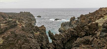 los cancajos strand på de ö av la palma i de kanariefågel skärgård foto