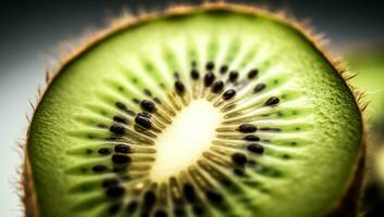 närbild av gott kiwi. ai genererad foto