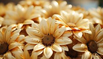 friskhet och skönhet i natur, en vibrerande bukett av blommor genererad förbi ai foto