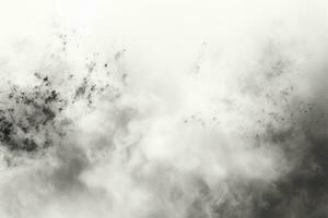 abstrakt svart pulver explosion på vit bakgrund. design element. abstrakt svart pulver moln textur. ai genererad foto