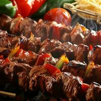 frestande shish kebab förbi generativ ai foto