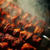 gourmet shish kebab tillverkad med generativ ai foto