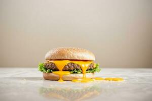 gourmet ost burger generativ ai foto