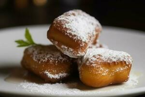 traditionell beignets. generera ai foto