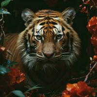 porträtt av skön en bengal tiger foto
