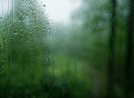 regn på de gata på natt med lampor foto