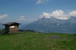 landskap av de franska alps foto