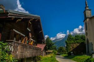 landskap av de alps i Frankrike i sommar foto