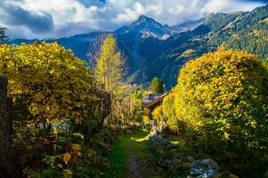 höst i de alperna, Italien foto