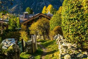 höst i de alperna, Italien foto