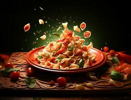 ai genererad utsökt italiensk pasta mat Foto
