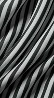 svart och vit randig tyg textur bakgrund. ai genererad foto