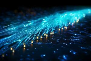 hållbar förbindelse fiber optisk. generera ai foto