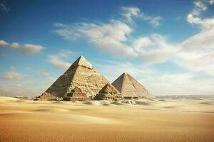 gammal egyptisk pyramider tempel. generera ai foto