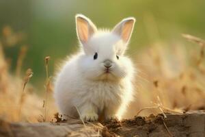 mångsidig söt kanin. generera ai foto