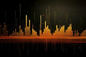 abstrakt bild av en stock Diagram. generativ ai foto