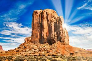 monument dal horisont, oss, navajo kanjon parkera. naturskön himmel, natur och sten öken- foto