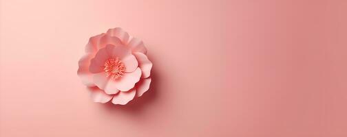 pastell rosa papper blommor kopia Plats, ai generativ foto