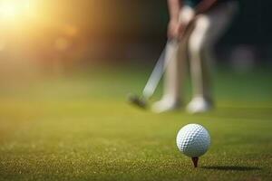 golf är handla om till träffa de boll. generativ ai. foto