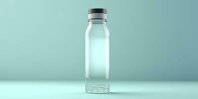 vatten flaska med skön bakgrund. generativ ai foto