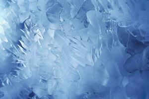abstrakt is texturer på bil fönster i vinter. matt glas och is. en texturerad se. bakgrunder och texturer begrepp. ai generativ foto