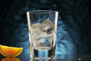 begrepp av stark alkoholhaltig dryck. vodka dryck. generativ ai foto