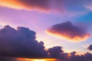 molnig himmel på solnedgång bakgrund. ai generativ proffs Foto