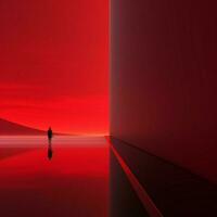 röd minimalistisk tapet foto