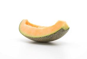 cantaloupmelon på vit bakgrund foto