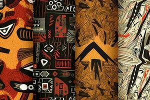 mönster inspirerad förbi afrikansk textilier och Kläder foto