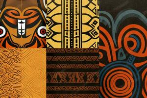mönster representerar afrikansk symboler av styrka en foto