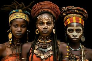 de mångfald och elasticitet av afrikansk människors och foto