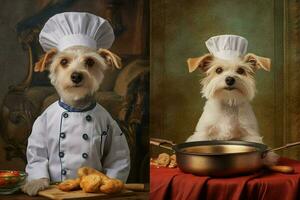 kock hund porträtt matlagning foto