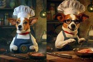 kock hund porträtt matlagning foto