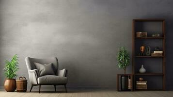 levande rum möbel visa med Plats för text och pastell bakgrund, bakgrund bild, ai genererad foto