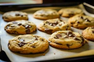 Chocolate chip cookies foto