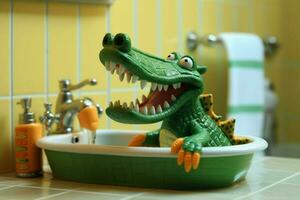 krokodil badrum leksak foto