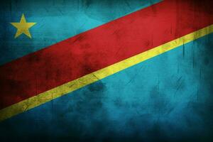 flagga tapet av demokratisk republik av de kongo foto