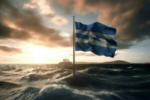 flagga tapet av grekland foto