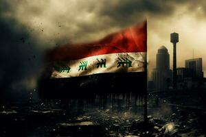 flagga tapet av irak foto