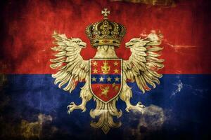 flagga tapet av rike av serbienjugoslavien foto