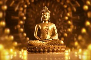 gautum buddha Vesak purnima staty symbol av fred foto