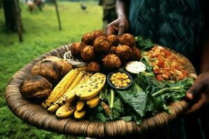 nationell mat av kongo fri stat de foto