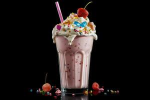 Foto av milkshake med Nej bakgrund